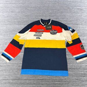 New with tags- Moose Knuckles 4 Nations Hockey Jersey – Size  small